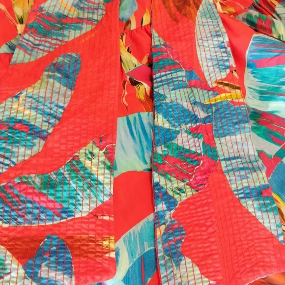 FARM RIO - Sweet Jungle Red Midi Dress - Size XL - Picture 9 of 14